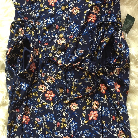 NWT LAUREN Ralph Lauren Floral Print Shift Dress - Picture 9 of 12